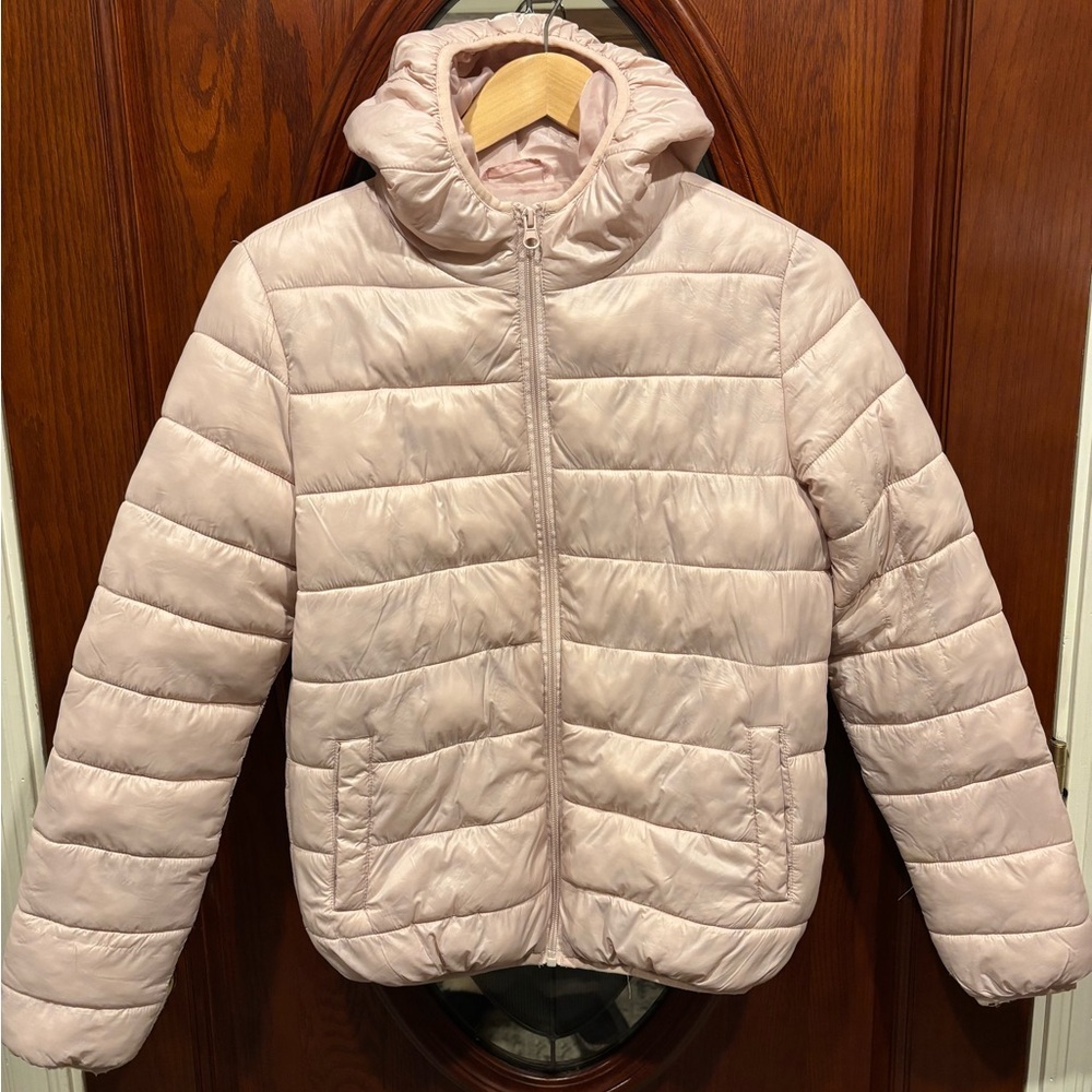 George Light Pink Puffer Jacket for Kids
